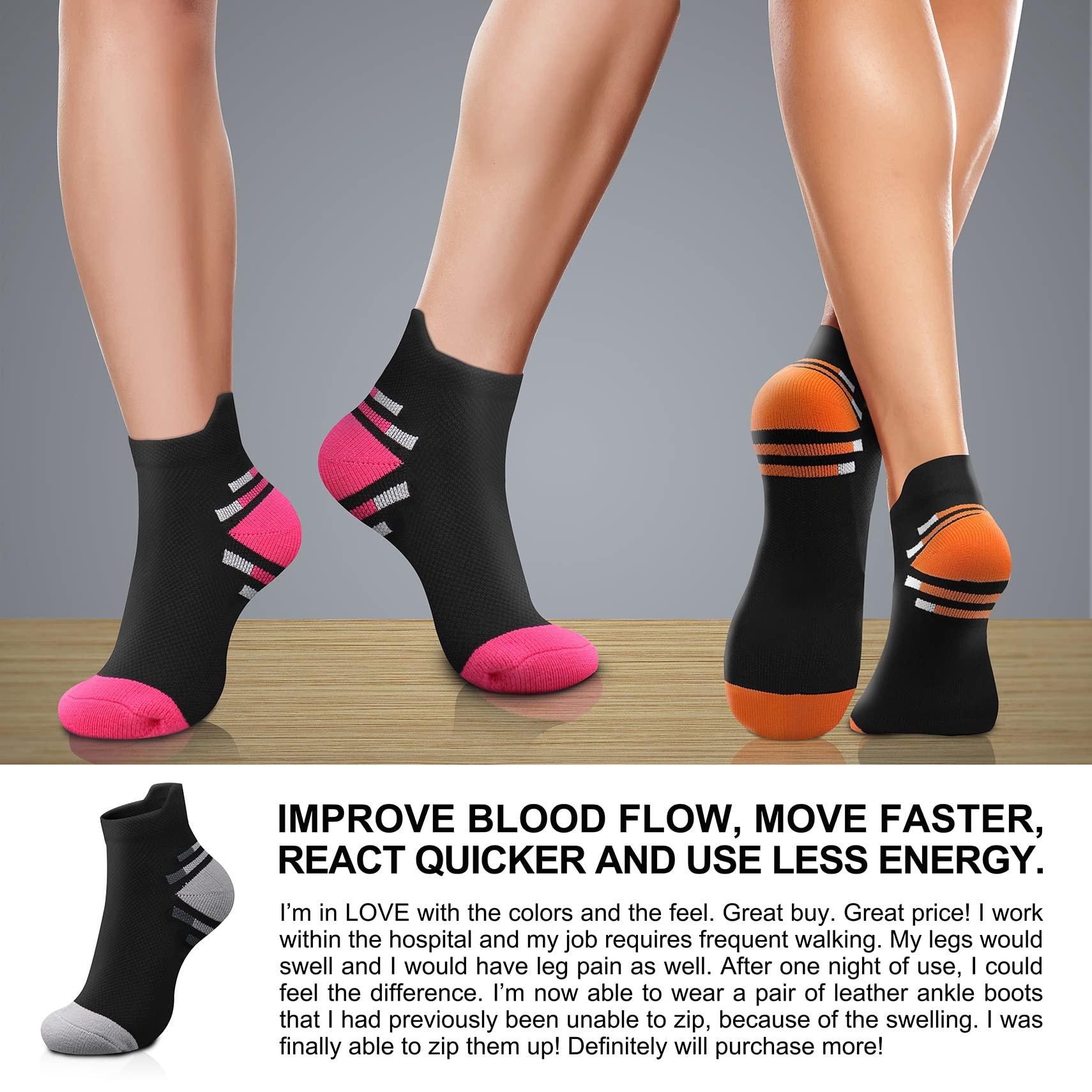CHARMKING CHARMKING Compression Socks for Women & Men Circulation 15-20 mmHg is Best for Athletic Running Cycling Nurse Daily Wear, 09 Grey/Green, Small-Medium