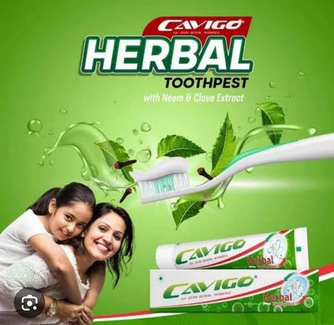 RCM Cavigo Rcm All Rounder Organic Herbal Toothpaste - 100G (Pack Of 4) - Relieves, Cold Relief, Gum Swelling, Freshness, Plaque, Gingivitis, Antiseptic, Bad Breath