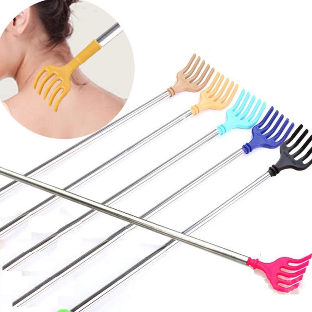 KAAS KAAS Back Body Itch Scratcher Rod and Massage Stick Portable Telescopic Back Scratcher Hand Massage Tool with Handle Itching Rod Body Massage Stick (Random Colours, 1Pcs)