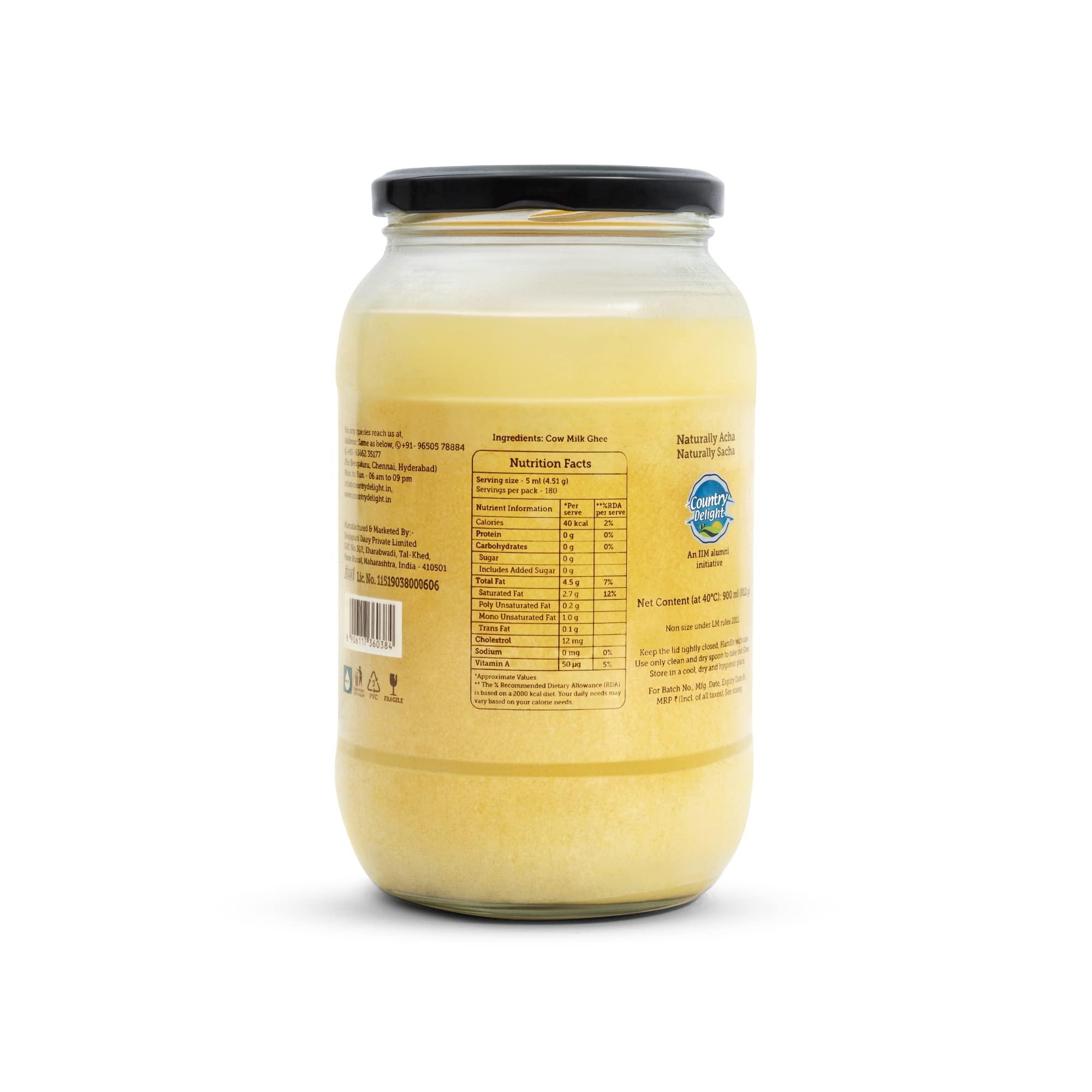 Country Delight Country Delight Desi Danedar Ghee 900 Ml | Cow Ghee Pure (Pack Of 1)