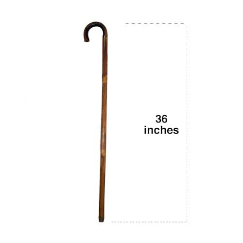 CRAFTCANE CRAFTCANE Cane Bamboo Walking Stick Walking Stick for Men Women Old People (36 Inch) Pack of 1