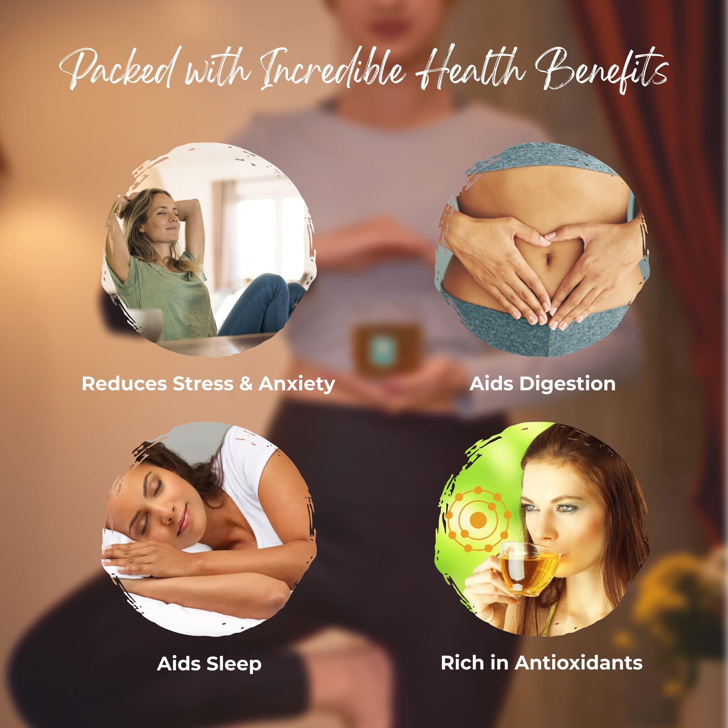 6rasa 6rasa Chamomile Calm Tea Bags With Mint, Tulsi | For Good Sleep And Stress Relief | 100% Natural Herbs & Spices | No Added Sugar (1.6 Gram Each, 25 Tea Bags) (Pack Of 1)