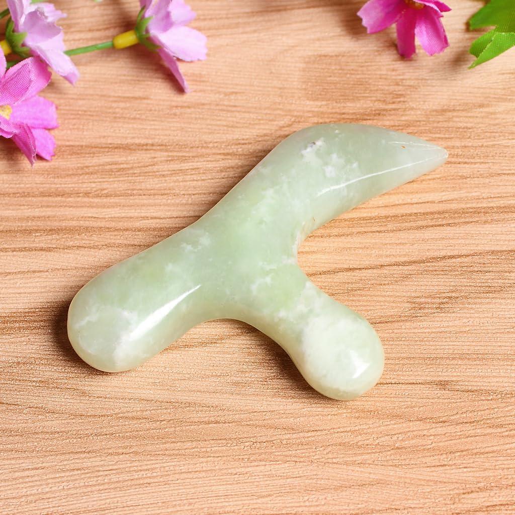 ewinever ewinever Ewin24 Natural Jade Foot Massager Acupuncture Point Massage Foot Care Therapeutic Relief Tool