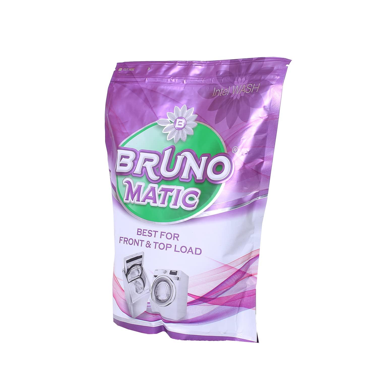 BRUNO \"BRUNO\" MATIC DETERGENT POWDER FOR FRONT AND TOP LOAD MACHINES 1KG (COMBO PACK OF 2)