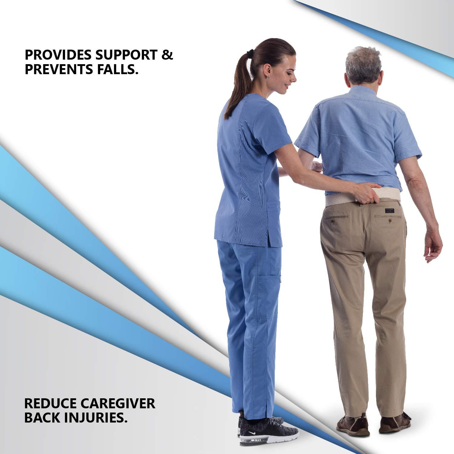 NYORTHO NYOrtho Plastic Buckle Gait Belt - Adjustable Machine Washable Strong and Durable Cotton Material Latex Free, Pastel, 72\"