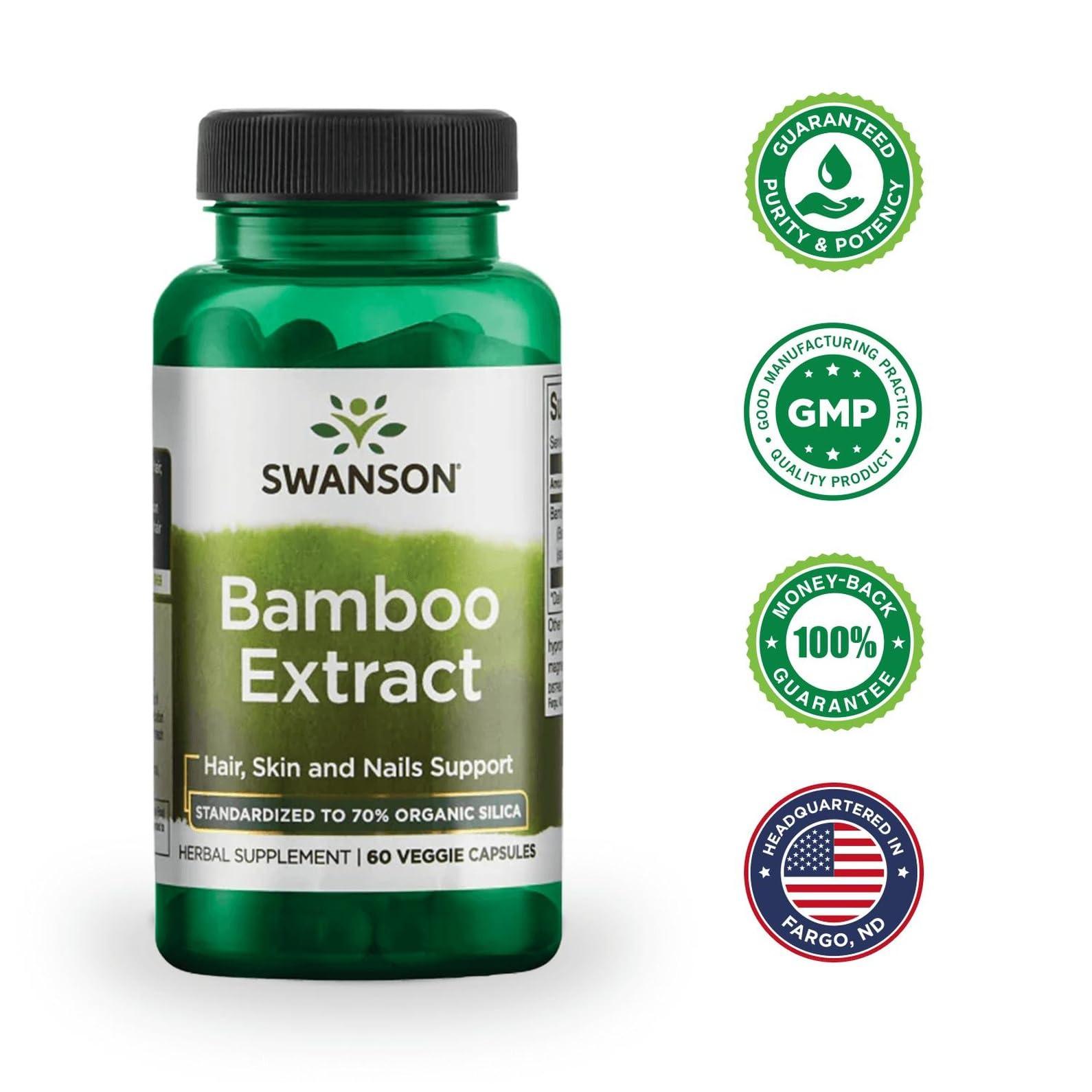 Swanson Swanson Superior Herbs Bamboo Extract -- 300mg -- 60 Capsules One Bottle of 60 Capsules