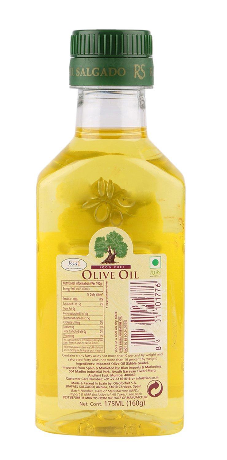 Rafael Salgado Rafael Salgado 100% Pure Olive Oil | Good for Indian Cooking and Frying | Pet Bottle - 175ml