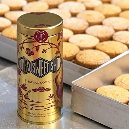 BOMBAY SWEET SHOP Bombay Sweet Shop Indian Gluten-free Cookies | Nankhatai | Tea-time Snack | 100% Vegetarian & No Preservatives (150gm, Pack of 4)