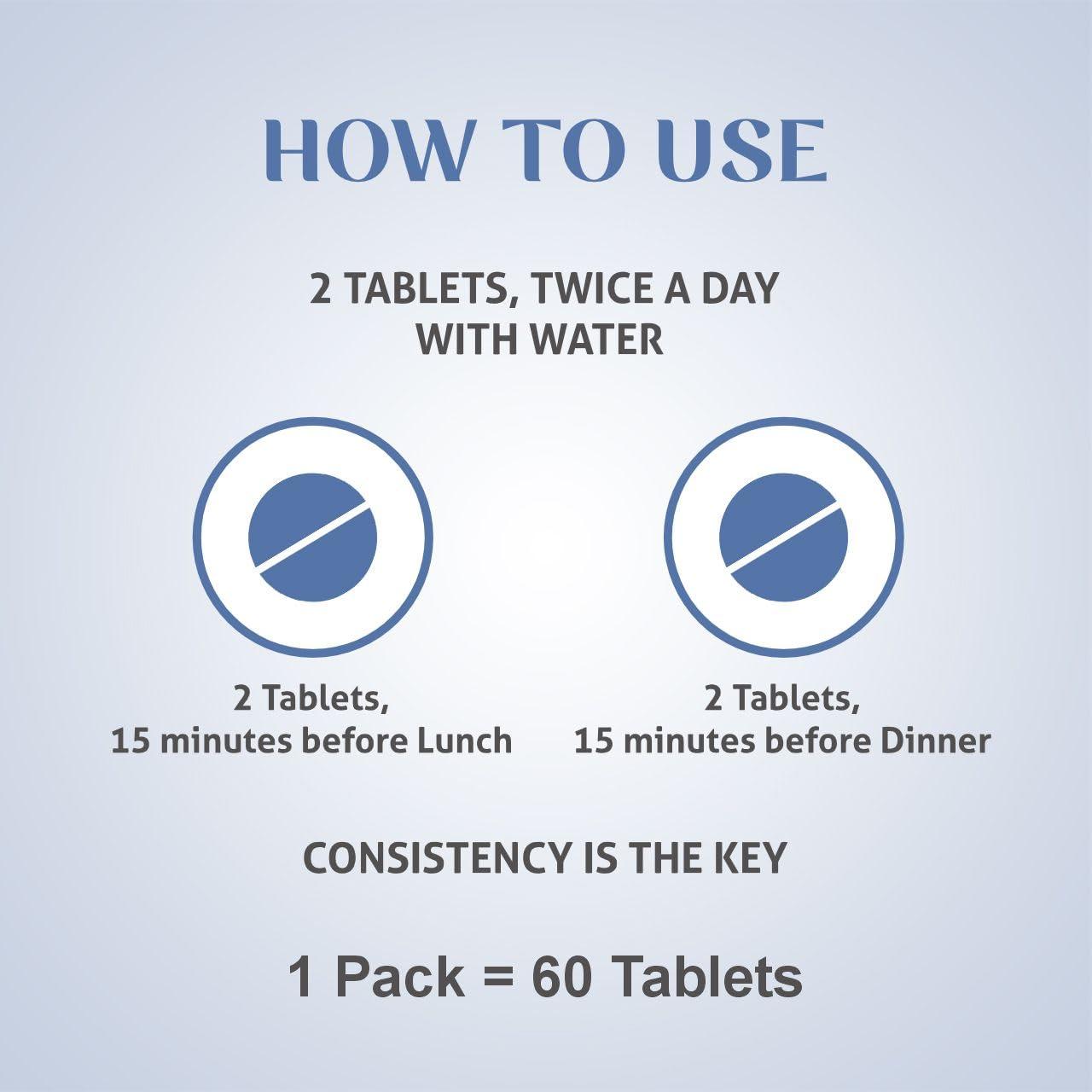 WellnessMantra Wellness Mantra DM 120 | Diabetic Care | Blood Sugar Control Ayurvedic Tablets | Helps to Protect From Long Term Complications of Diabetes | Gudmar, Jamun, Karela, Methi & 16 More Herbs (Pack of 2 - 120 Tablets)