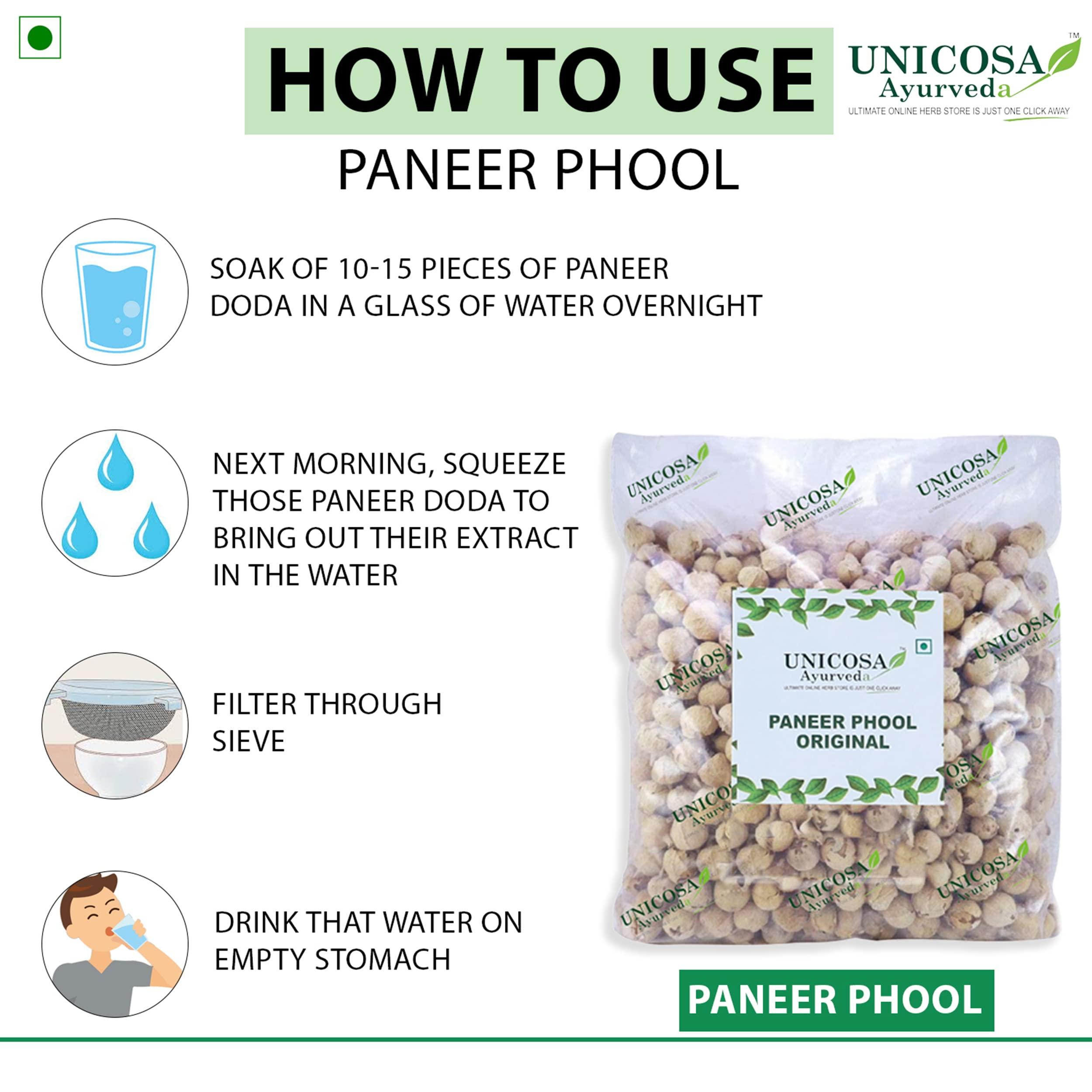 UNICOSA Ayurveda UNICOSA Ayurveda Natural Paneer Phool Herb for Diabetes 800gm | Paneer Doda | Withania Coagulans | Paneer Dodi