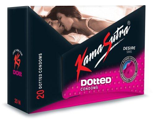 KamaSutra Kamasutra Longlast Condoms, Dotted Texture, 20 Count & Dotted Condoms For Men - 20 Count