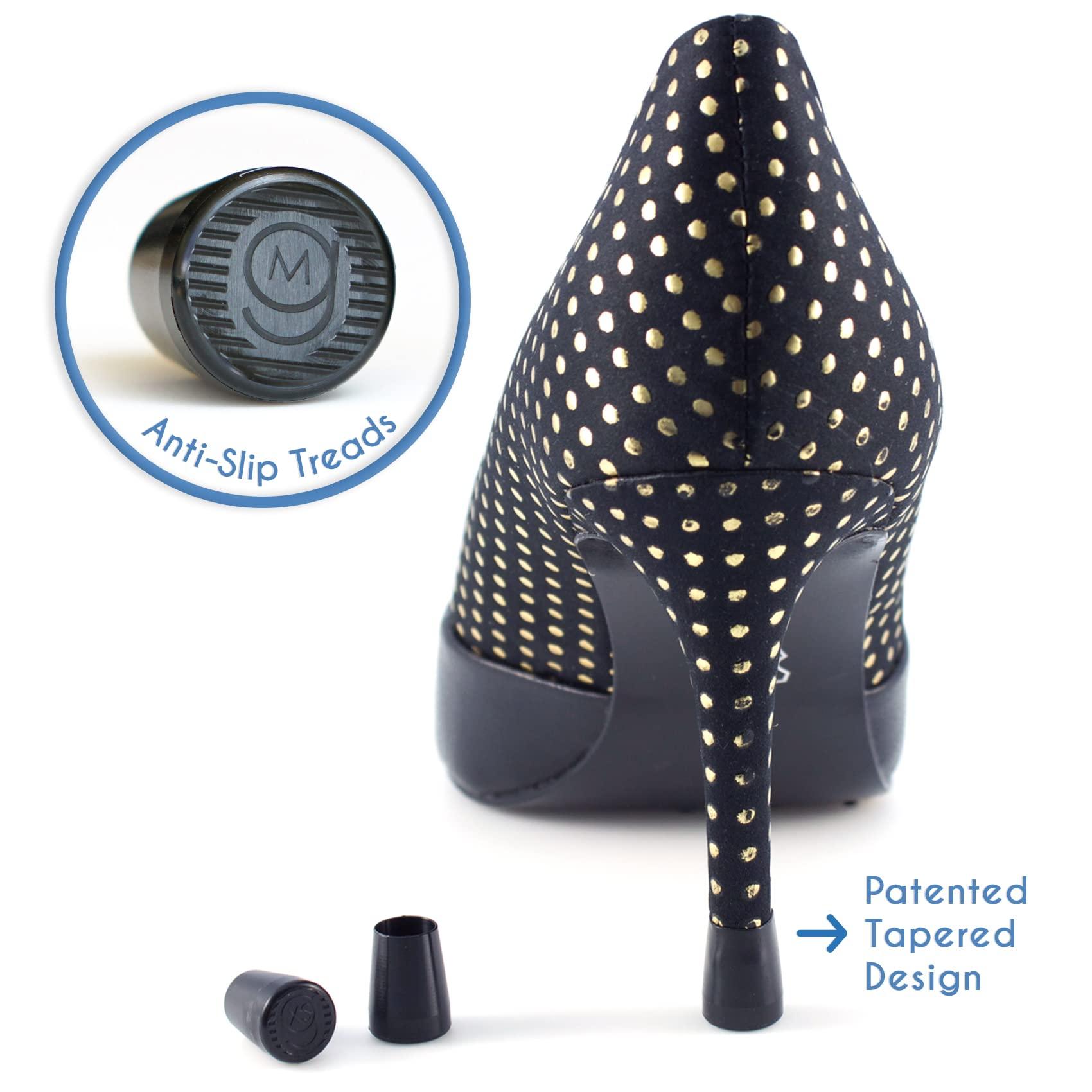 GoGo Heel GoGo Heel Quick Tips-The Original High Heel Protector&Heel Repair Caps-2 Pairs(Small,Small,Black)