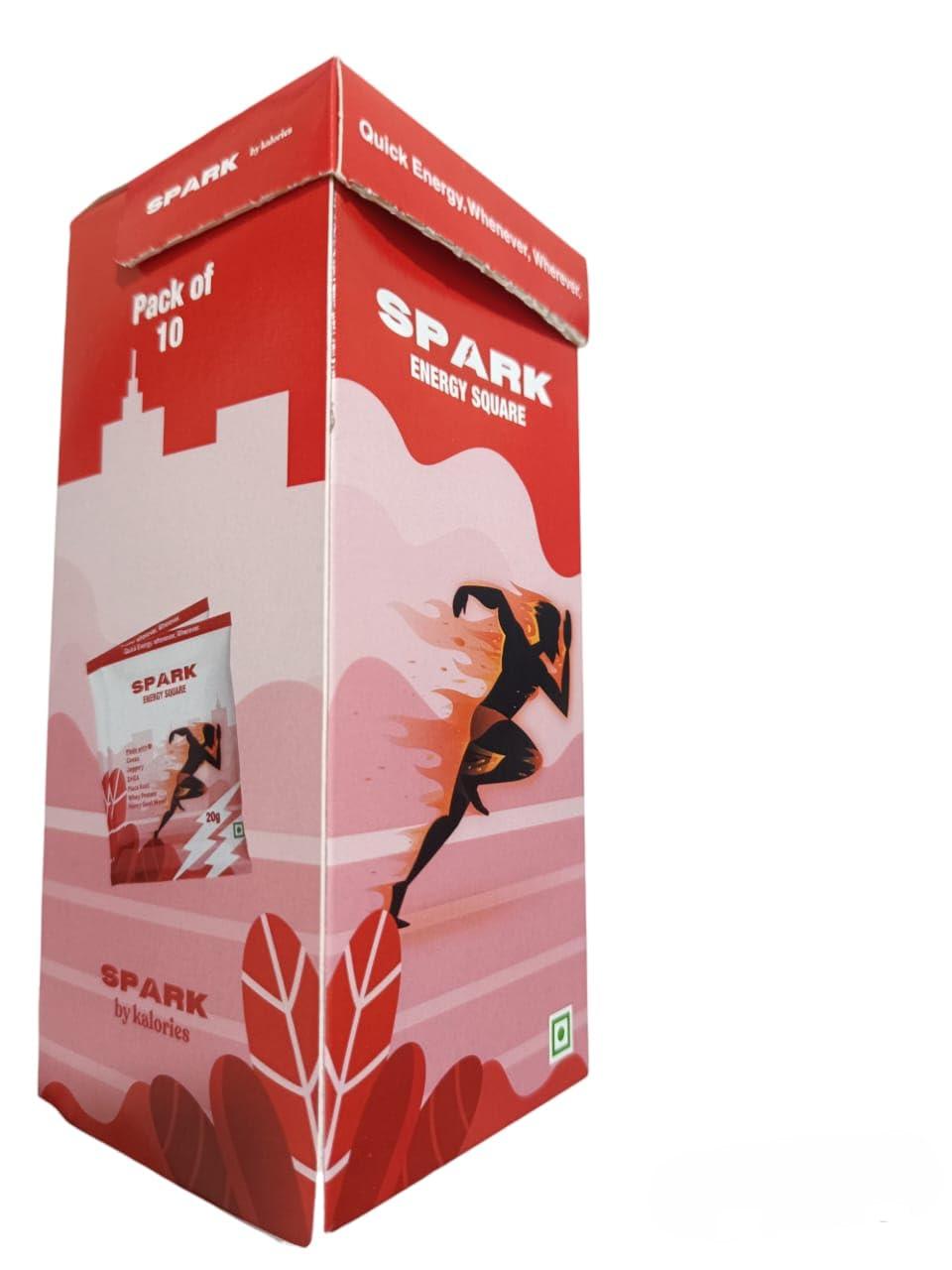 Kalories Spark Energy Protein(10)  200 Grams  Boosts Energy, Focus & Endurance  Gluten-Free, Non-GMO, Healthy Snack  Natural Ingredients,palm jaggery, Pre-Workout & Energetic