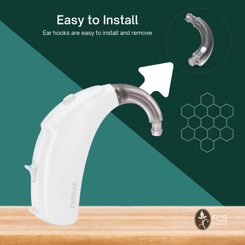 FCS FCS Ear Hook Compatible With Phonak Bolero B50 PR || Hearing Devices Replacement Accessories | Easy Install | Durable ABS Material| Anti-Howling Ear Hook