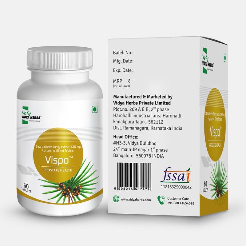VIDYA HERBS VIDYA HERBS VISPO Prostate Health Mainly Indicated For Benign Prostatic Hyperplasia (BPH) _60 Tablet