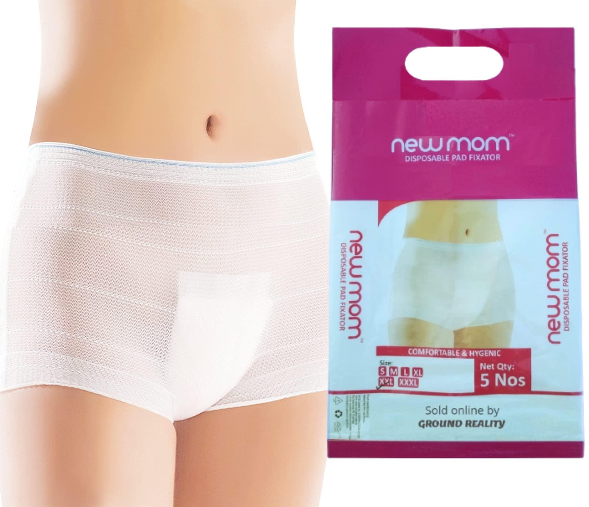 LUREME LUREME XXL New mom Disposable Panties Pad Fixator for Hip Size 113-124 cm. A Comfortable and Hygienic way of holding pads, Protection from Fungal Infections. New Mom Pad fixator Panties XXL (LU4)