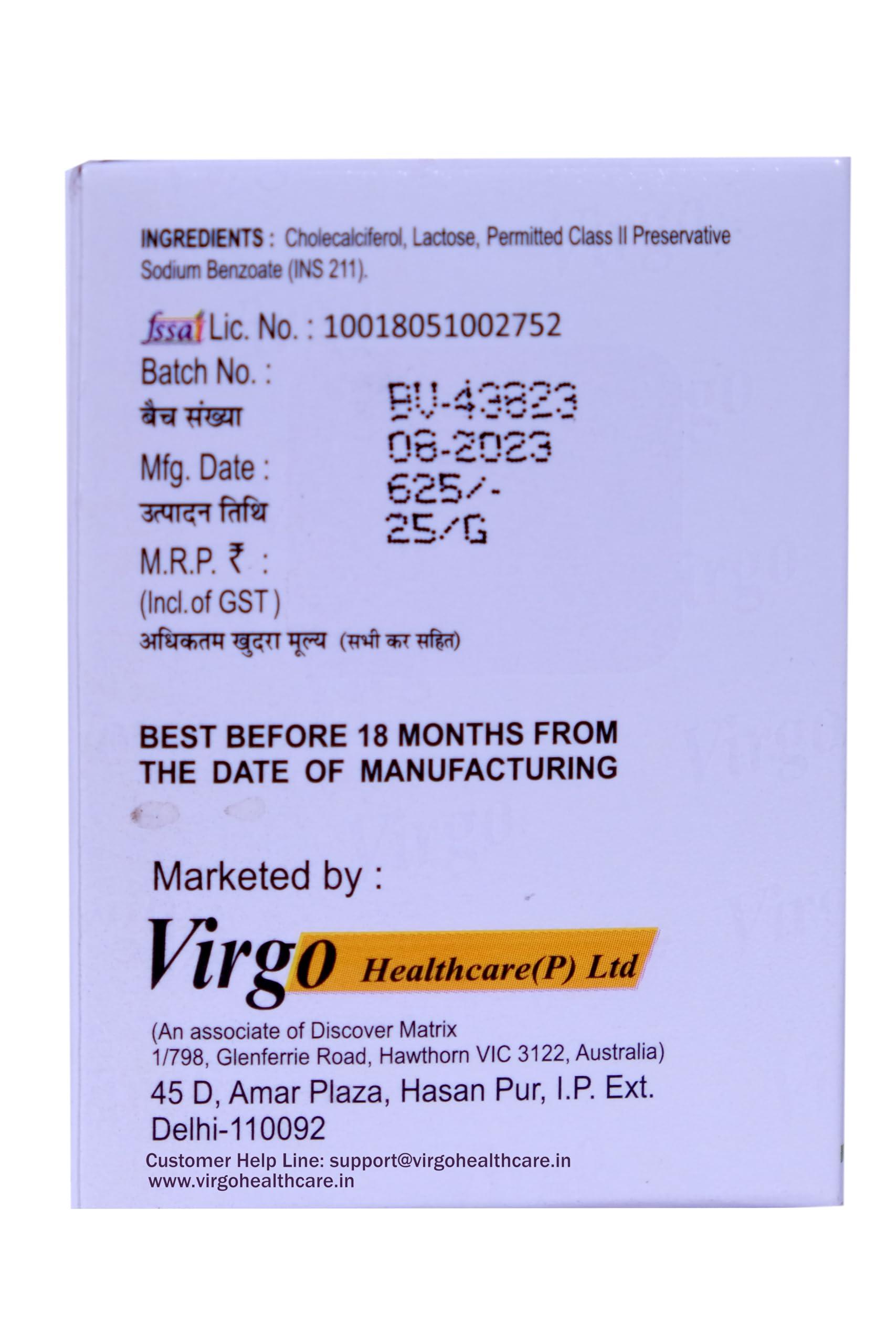 Virgo Healthcare Virgo Healthcare\'s Biovir - 25 Sachets | Saccharomyces Boulardii Prebiotic & Probiotic | Diarrhea | IBS | Lactose Intolerance
