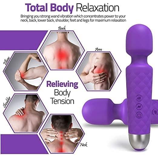 MOYESTA MOYESTA Rechargeable Personal Body Massager for Women | Cordless Handheld Wand Vibrate Machine | Perfect for Pain Relief Massage (Multi Color)