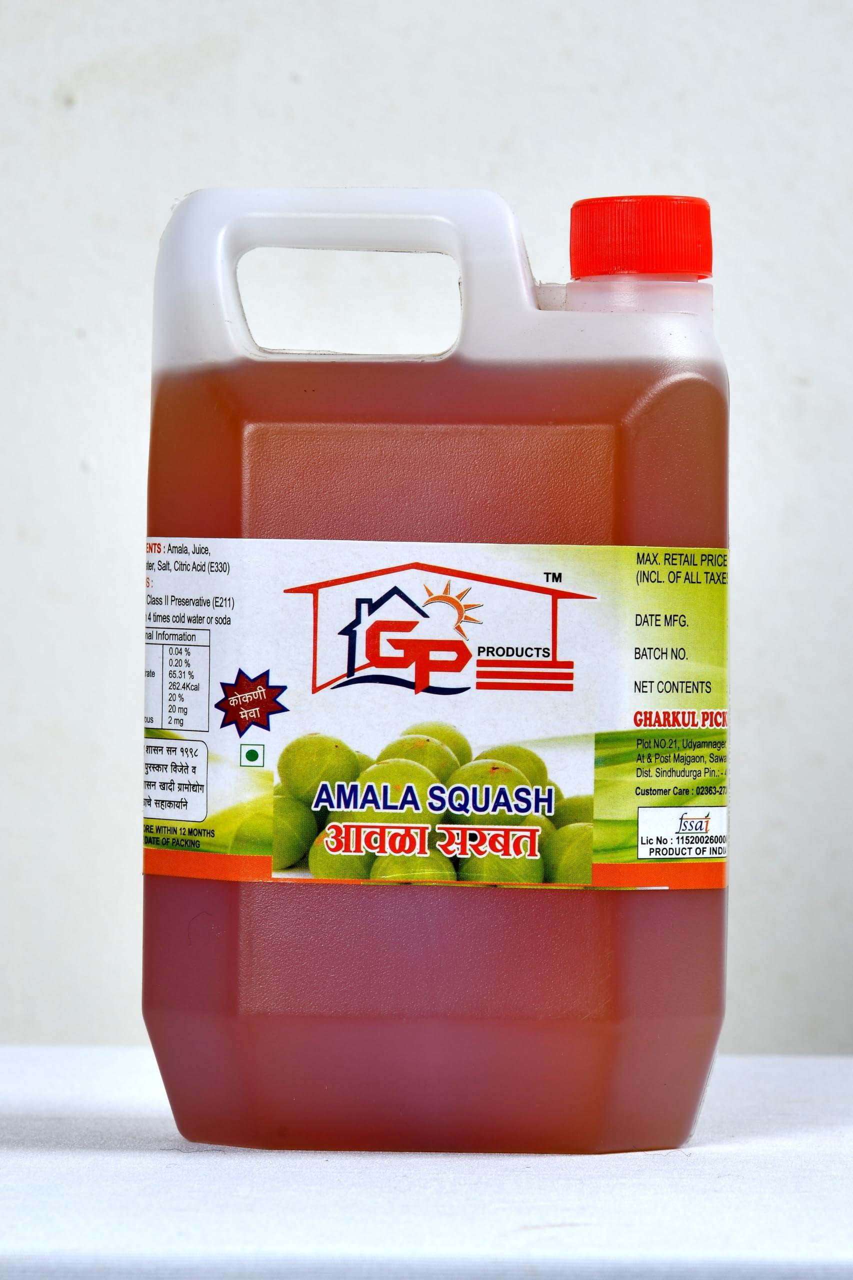 Gharkul Pickles Gharkul Pickles Homemade Awala Amla Squash Syrup Sharbat (1000ml)