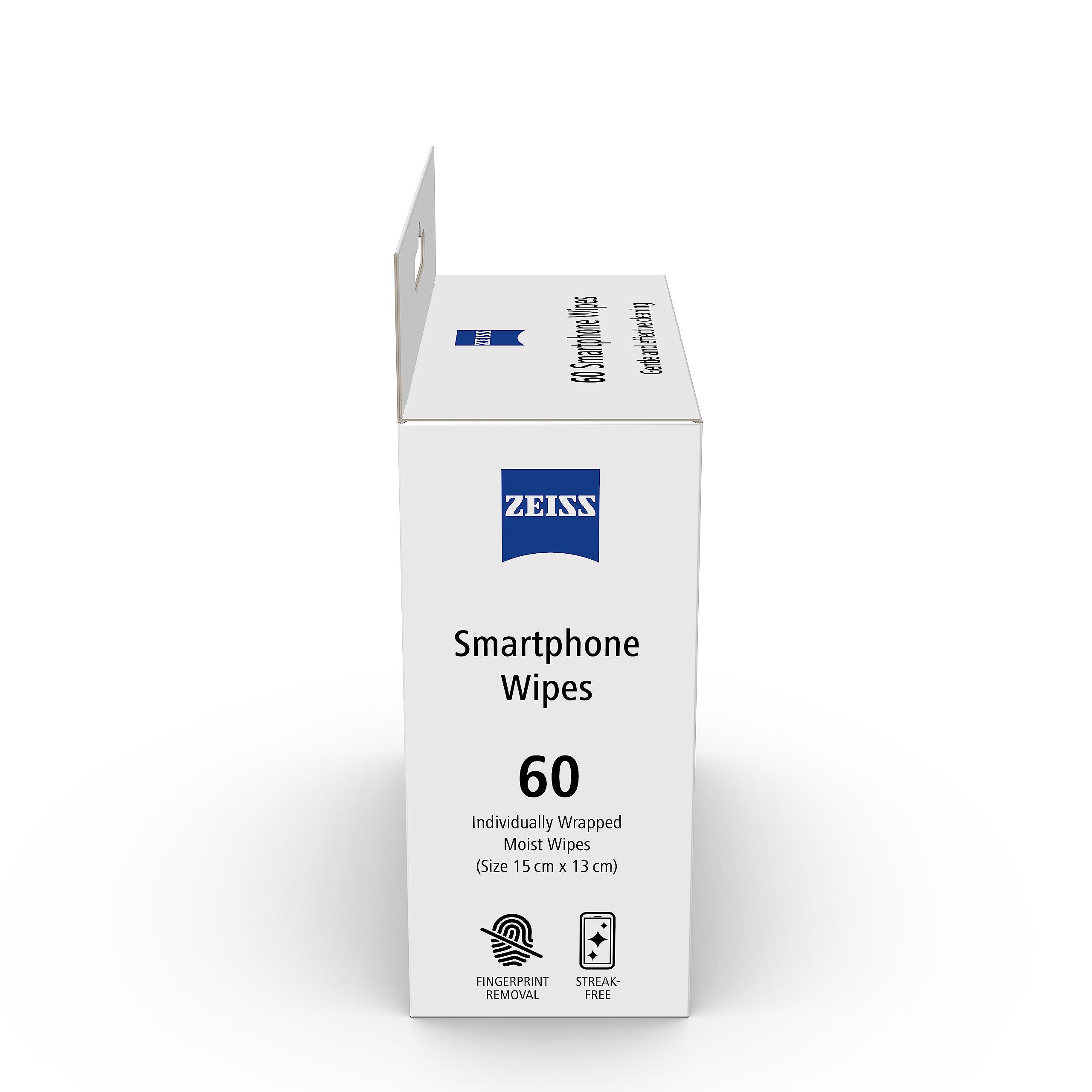 Zeiss ZEISS Smartphone Wipes 60 Count - Pack of 1| Perfect Screen Cleaner for Smartphones, Mobile Phone, Laptops, Tablets, TVs and other screen devices