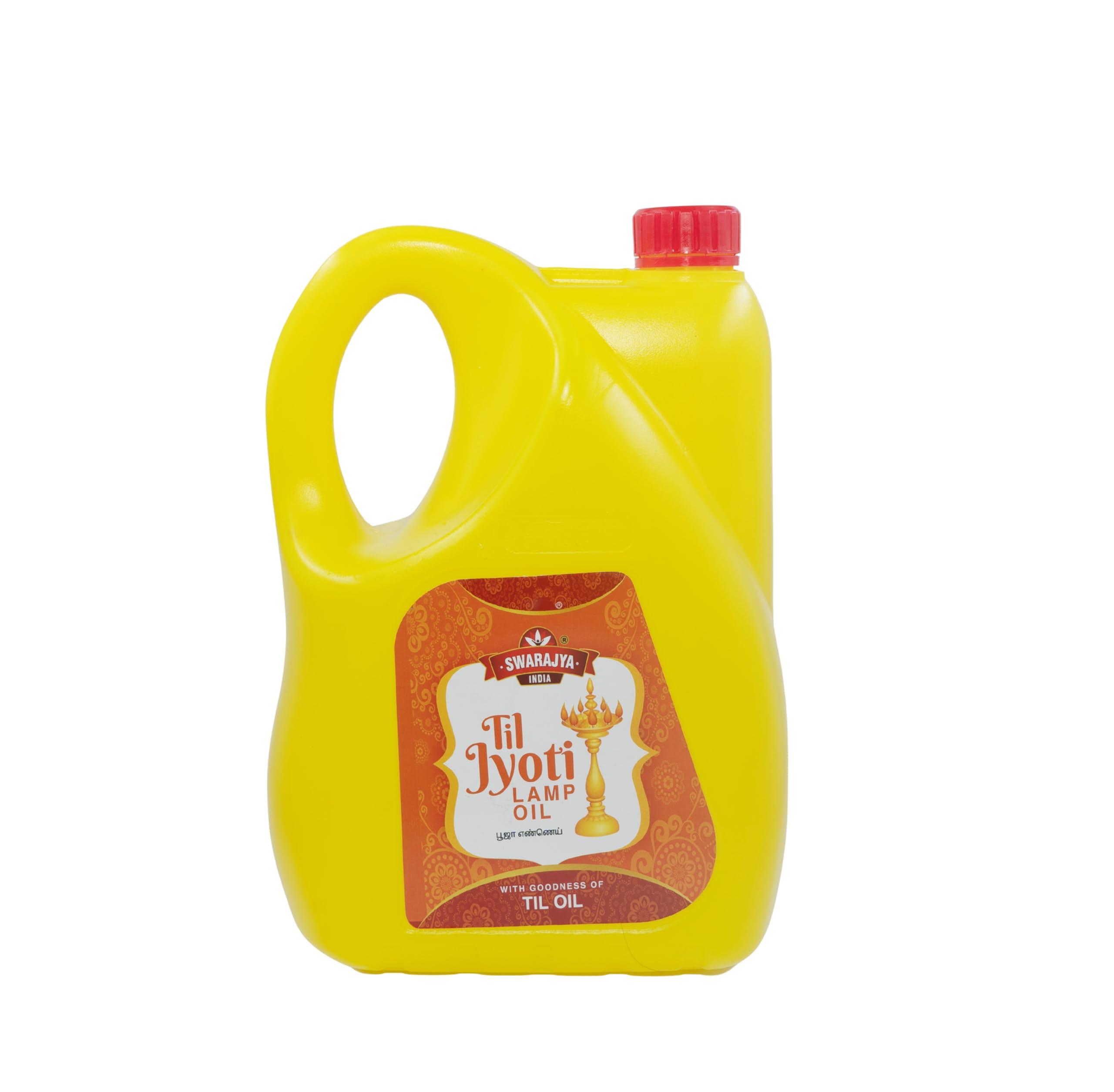 Swarajya India Swarajya India TIL JYOTI Lamp Oil | Jasmine Fragrance | Sacred Aroma for Spiritual Rituals | 5 Litre