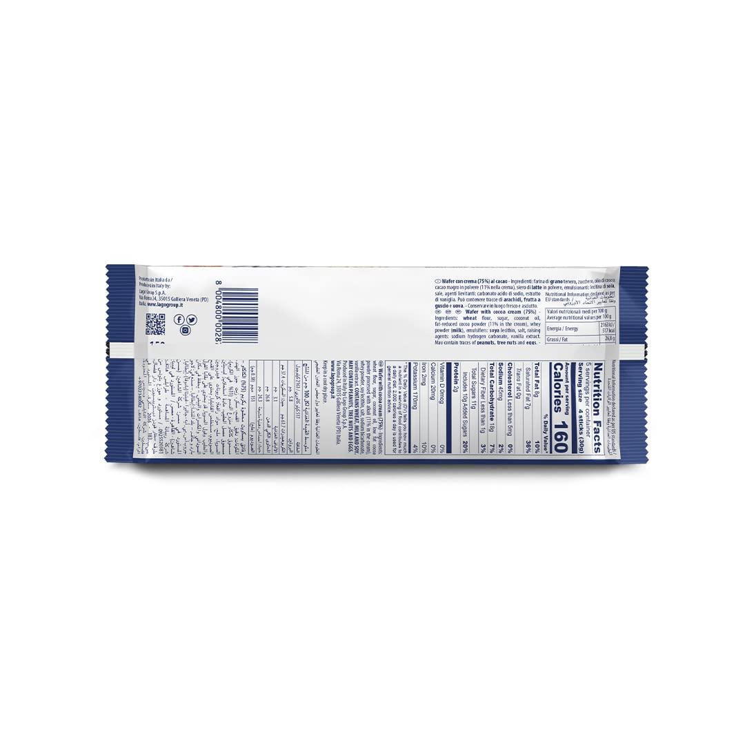 Gastone Lago Since 1968 Lago Poker Wafer Biscuits | Delicious Wafers with Cocoa Cream - 150g (Pack of 2)