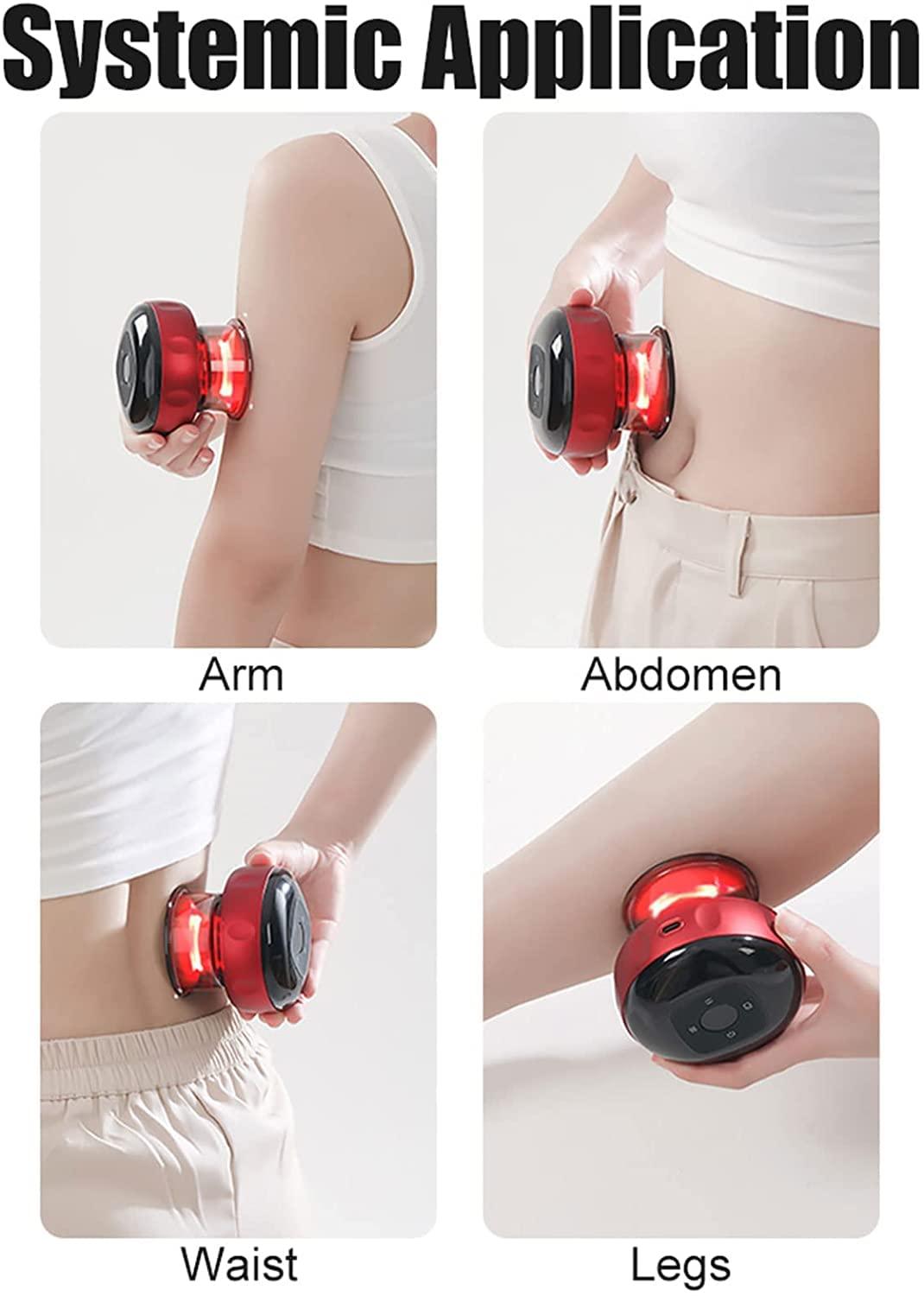YUNZHIDUAN Electronic Cupping Therapy, Rechargeable Adjustable Handheld Cupping Therapy Massager with Red Light Therapy/12 Gears, Powerful Cupping Machine Massager for Back Body