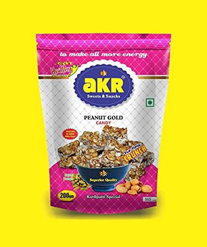 AKR AKR - Peanut Candy Gold Elaichi Flavour - Pack of 4 x 200g (800g)