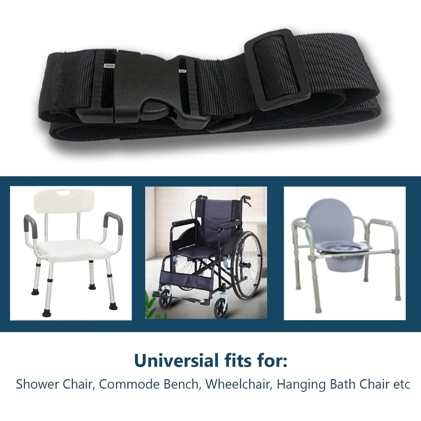 NIHSPRUHAY NIHSPRUHAY Toilet Shower Chair Seat Belt for Elderly, Bath Bench Anti-Slip Waist Buckle Strap for Bedridden Disabled Patient