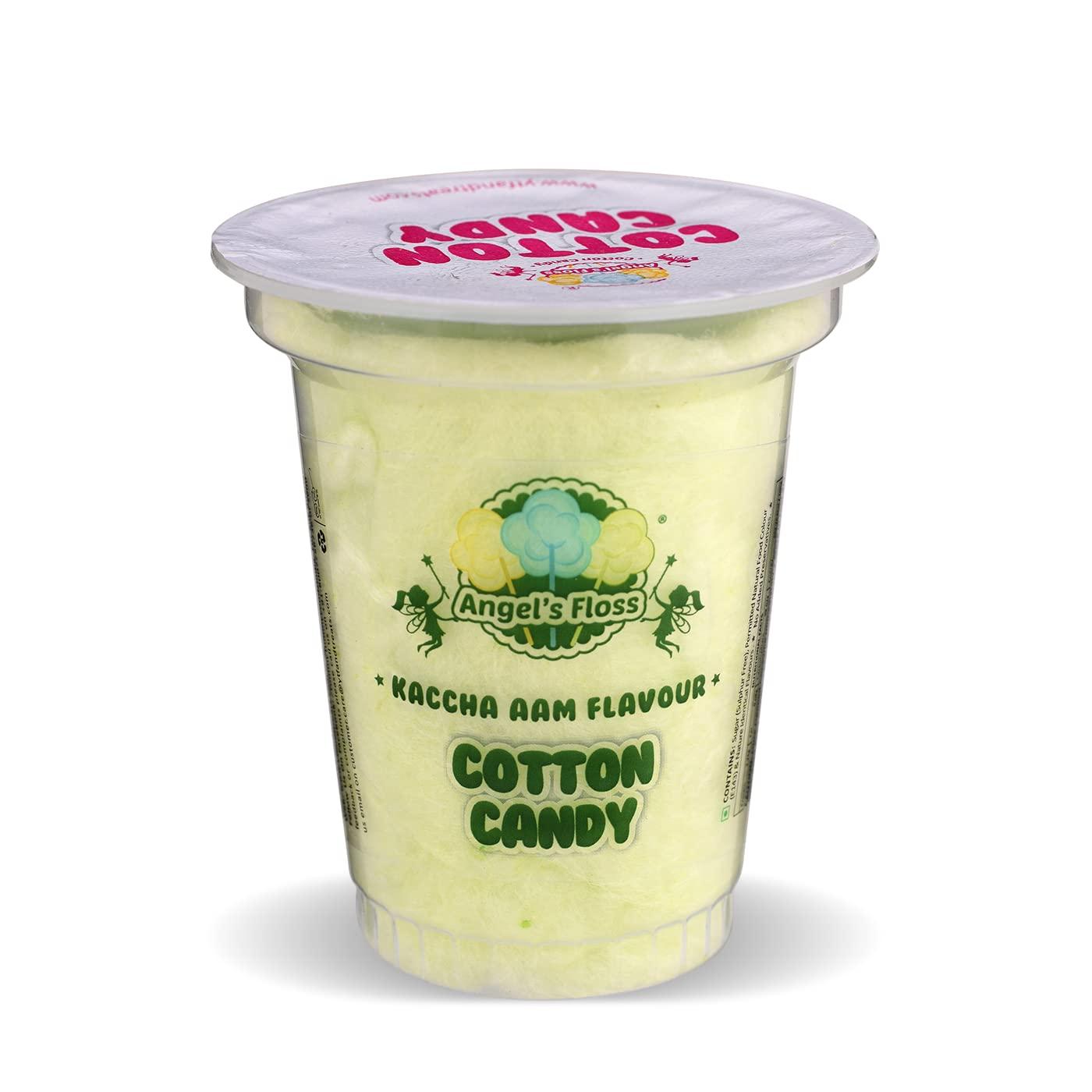 Angels Floss Angels Floss Cotton Candy's / Candy Floss / Buddhi Ke Baal - Kaccha Aam Flavour (12 GMS Each, Pack of 12 Units)