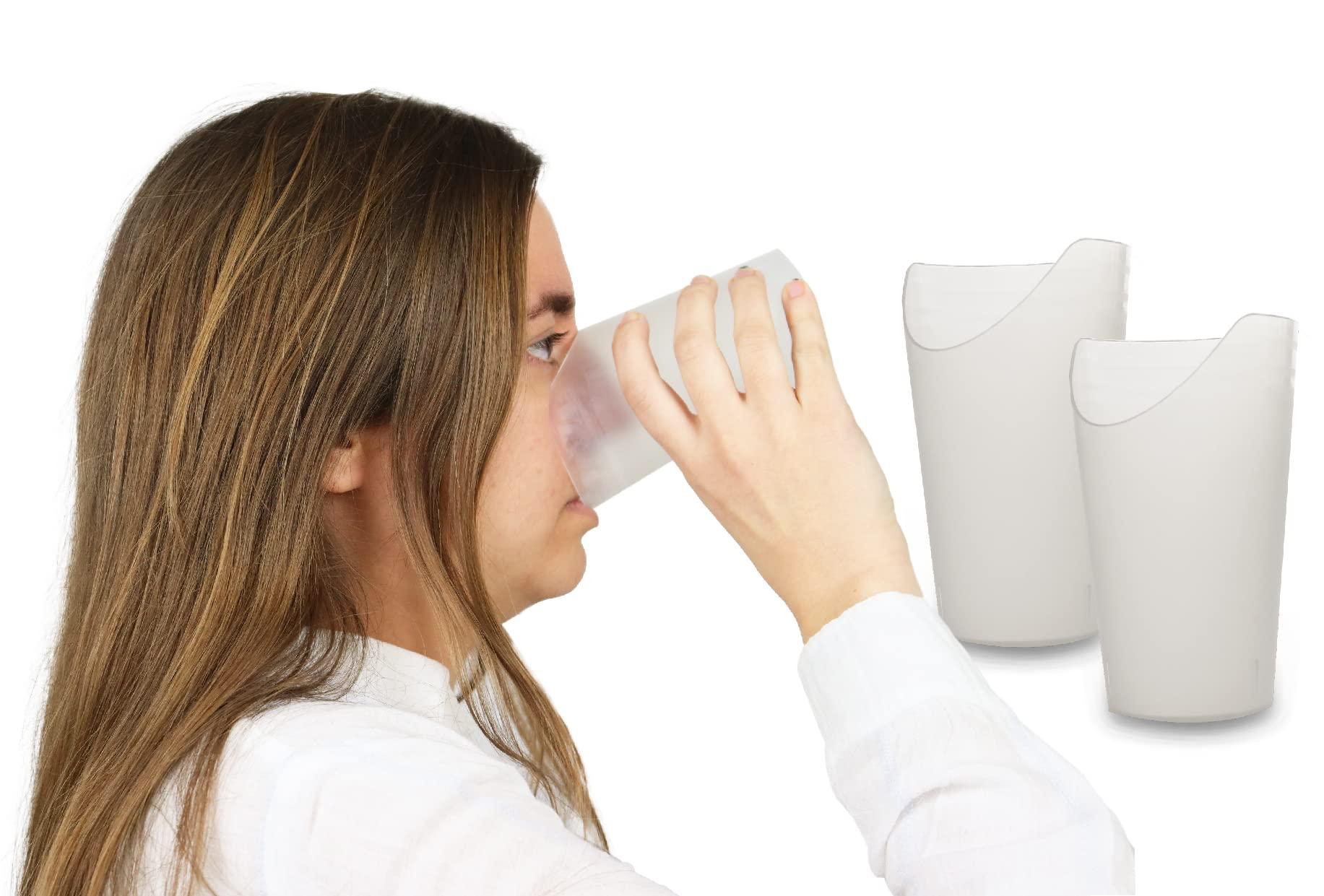 PEPE Mobility Pepe - Dysphagia Cup (x2 Units), Nose Cut Out Cup, Adult Cup for Disabled, Hospital Cup for Elderly, Dysphagia Mug for Adults, Elderly Drinking Cup