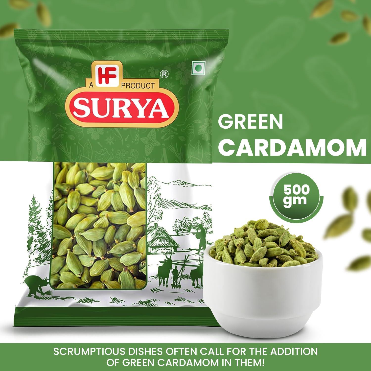 surya SURYA 500gm GREEN CARDAMOM |ELAICHI WHOLE |HARI ELAICHI |Elakki
