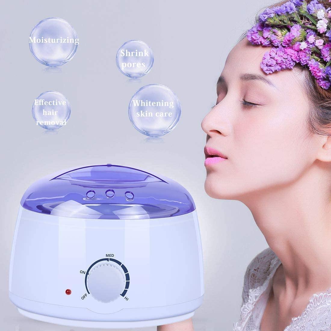 ZSIGNS Wax Warmer,Professional Electric Hot Wax Warmer Hair Removal Kit Waxing Kit Wax Melts for Hard Wax Beans,Painless Wax Remover for Legs, Face, Body, Bikini Area Home Waxing Kit