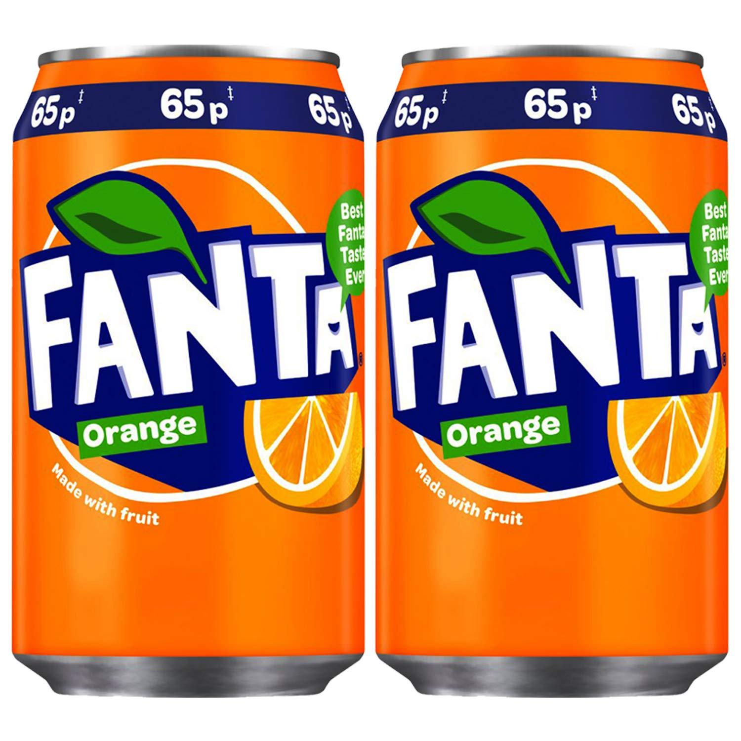 Fanta Fanta Sparkling Orange Fruit Drink, 2 x 330