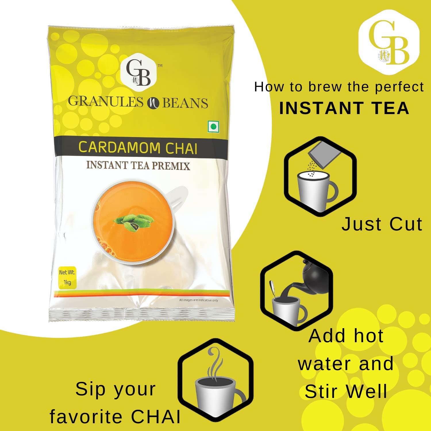 GnB GRANULES n BEANS GnB GRANULES n BEANS Cardamom Assam Chai Instant Tea Premix - 1Kg