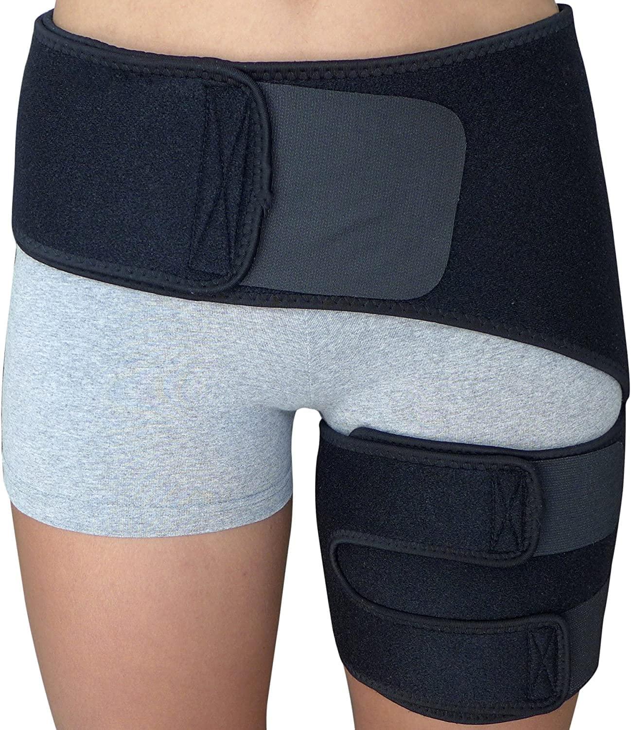 Excefore Hip Brace, Sciatica Pain Relief Brace, Thigh Supports, Thigh Hamstring Compression Support Wrap for Sciatica Pain Relief, SI Joint for Labral Tear, Arthritis, Bursitis, Sciatic Nerve pain