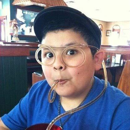 MacNgrid MacNgrid Silly Straw Glasses - Funny Drinking Straw Glasses (2 PCS Blue+Orange) - Party Supplies DIY Silly Straws for Kids Adults Birthday, Anniversary, Wedding, Bar Party Favors Pack of 1