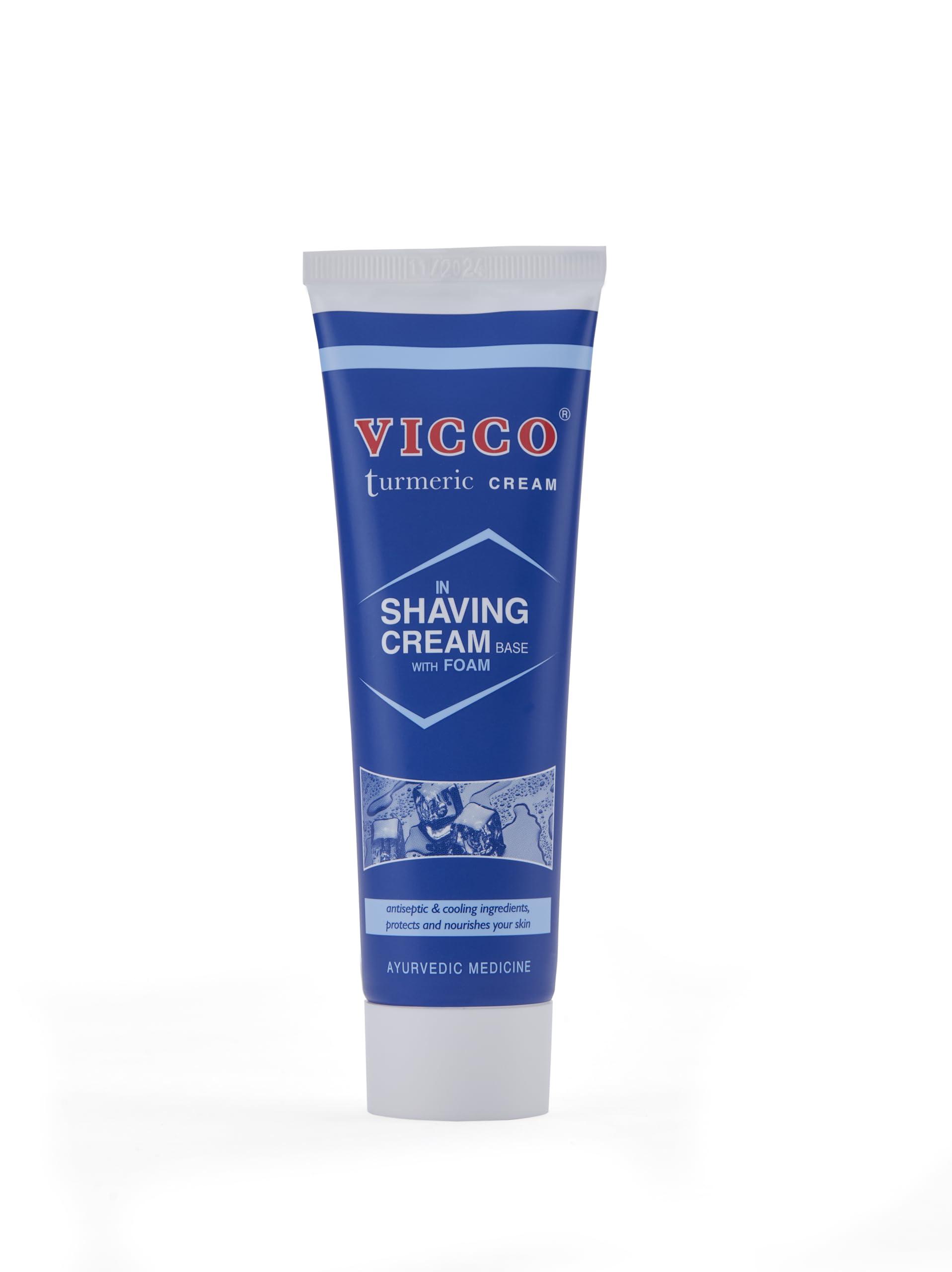VICCO VICCO TURMERIC SHAVING CREAM IN FOAM BASE (REGULAR) Pack of 2