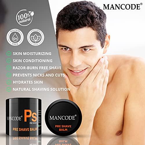 MAN CODE Mancode Pre-Shave Balm for Men | 100gm | Balm Softens your Beard | Provides Razor Glide for a Smooth Zesty Shave | Apply to Prevent Shaving Irritation and Razor Burns | Cut & Irritation Free Shave.