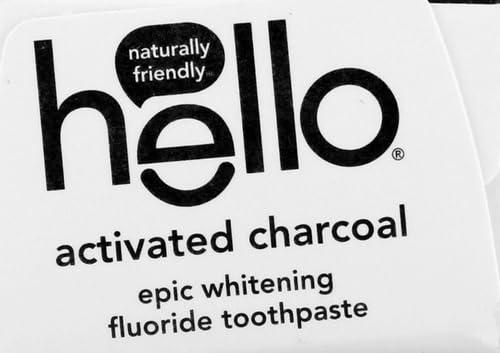 Hello Oral Care Hello Oral Care Activated Charcoal Fluoride Whitening Toothpaste, Vegan & SLS Free, 4 Ounce