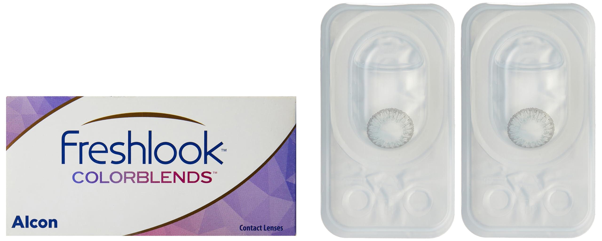 ALCON Freshlook Colorblends Contact Lens with Lens Case & Solution - 2 Pieces (-5,Sterling Grey)