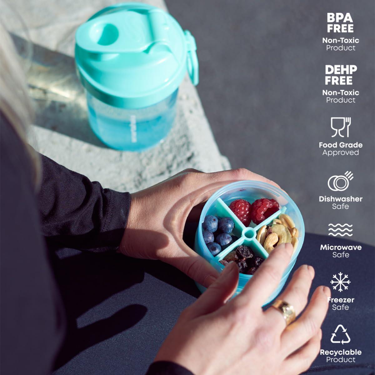 Smartshake SmartShake 10560801 Original 2Go Shaker, 600ml (Gun Smoke)