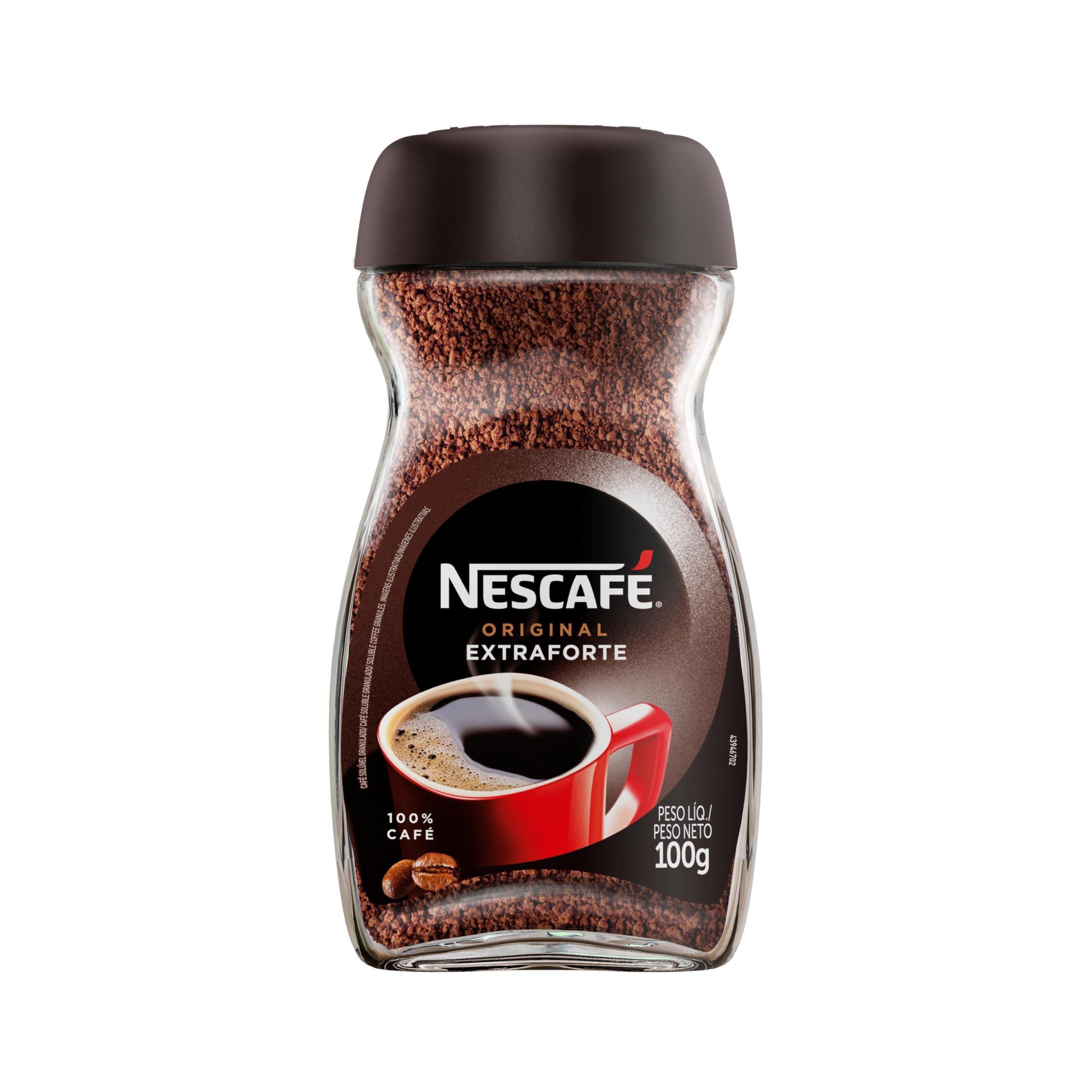 Nescafé Nescafe Original Extra Forte Coffee 100% Cafe, Ground, Glass Bottle, 3.53 Oz 100 G