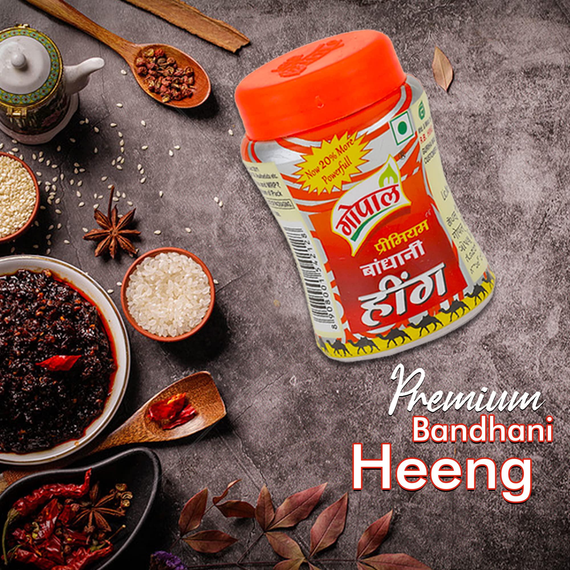 BABY BRAND BABY BRAND Gopal Premium Compounded Hing (100G) | Strong Asafoetida (Hing) For Cooking | 100% Pure And Organic Food Spice | Indian Flavor For Food | Strong Bandhani Hing (100 Gram), Vegetable Masala