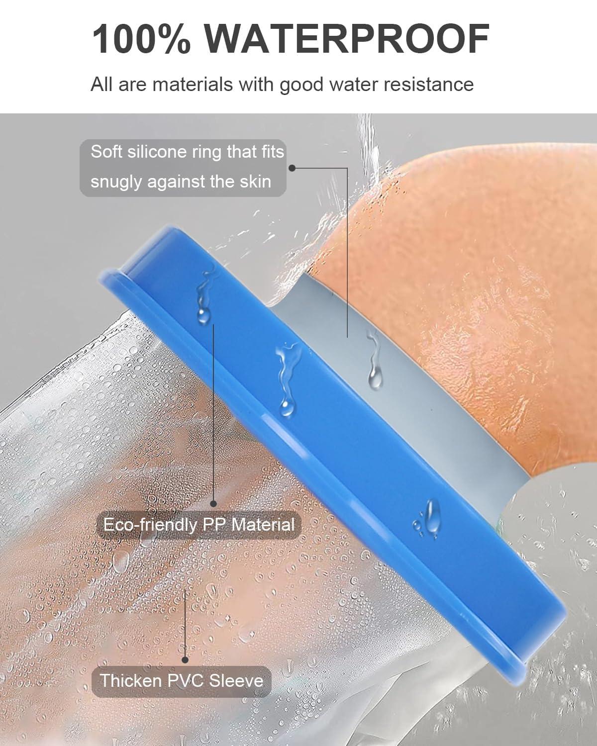 EGNORE EGNORE waterproof Hand Cast Cover for Shower Bath, Adult Watertight Wrist Wound Protector Resuable Bandage Sleeve Bags for Broken Hand, Wrist, Fingers, Surgery, Burns (1-PCS)