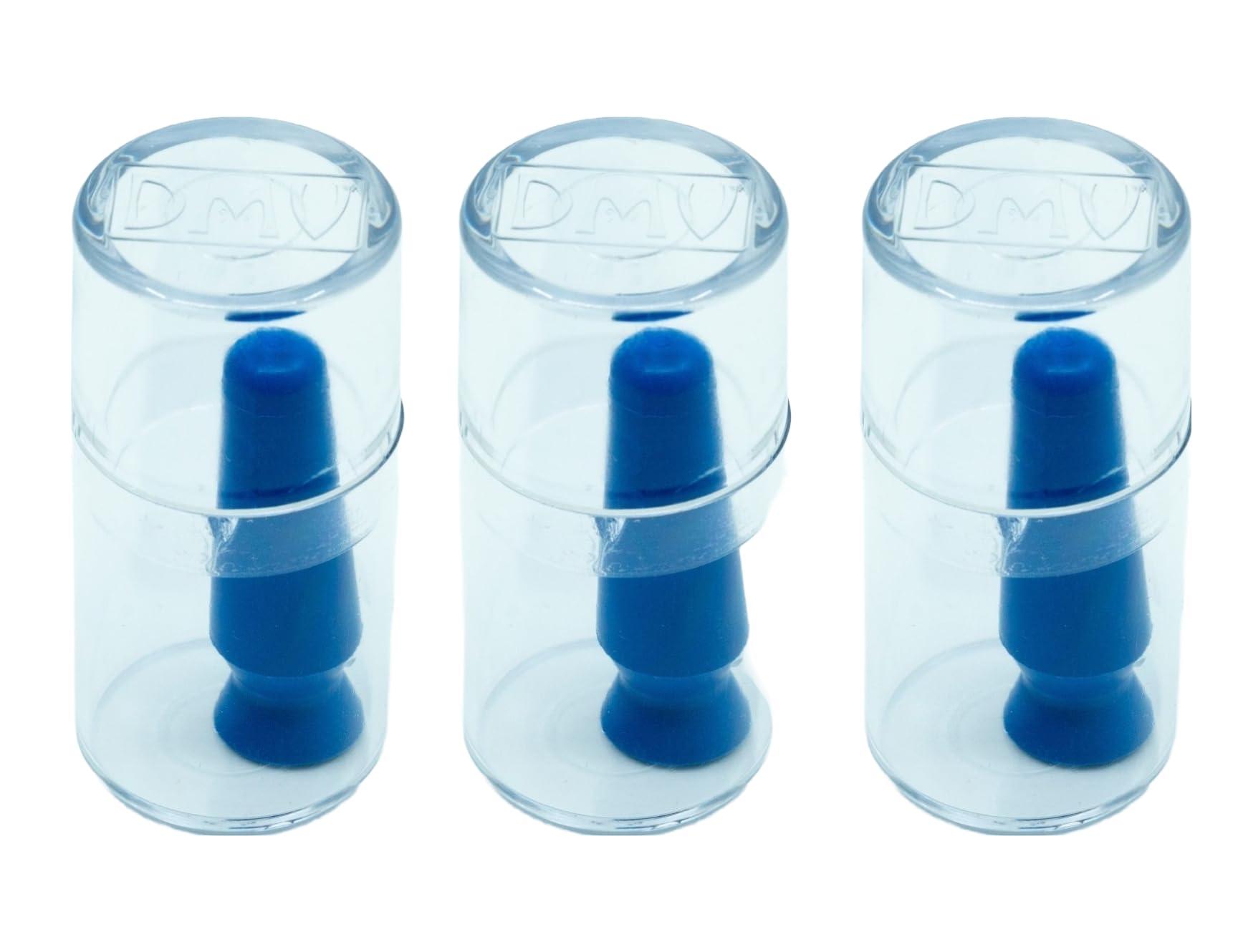 DMV DMV Scleral Cup Large Contact Lens Handler -3 Pack - Inserts and Removes Scleral Contact Lenses and Prosthetic Eyes (Cobalt Blue)