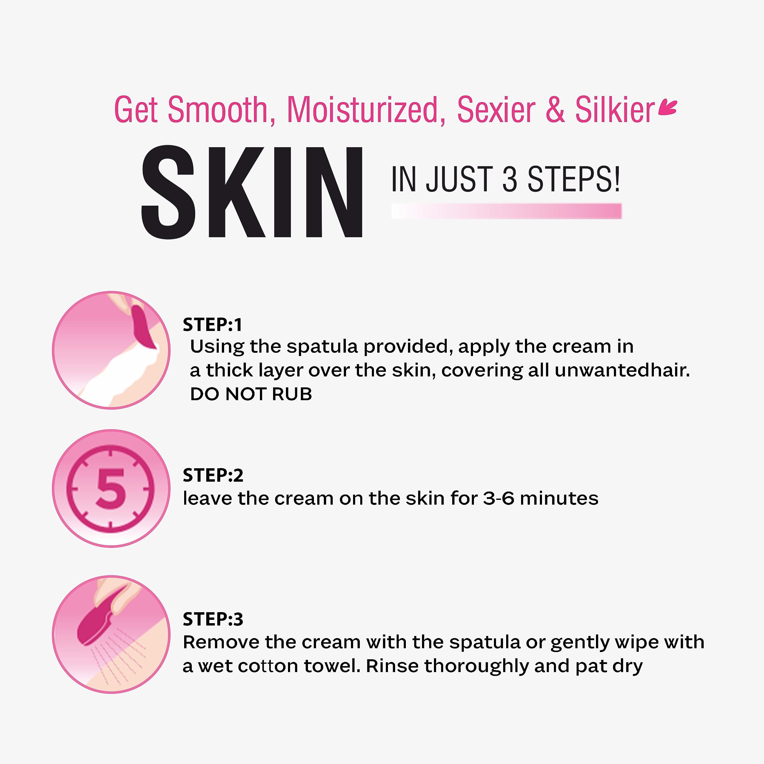 Kisra Kisra Veeze Hair Removal Cream with No Ammonia Smell, All Skin Types| Men & Women Ideal for Bikini Line, Underarms, Intimate Areas, Legs & Arms | 3X Longer Lasting Smoothness* | (2 X 50gm)