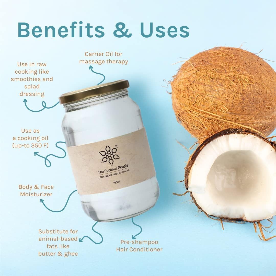 The Coconut People The Coconut People 100% Certified Organic Cold Pressed Virgin Coconut Oil (1 Ltr)