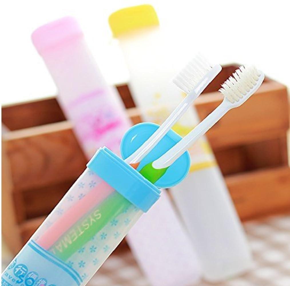 Prostuff.in Prostuff.in 2 Pcs Toothbrush Holder with Cap Antibacterial Toothbrush Case Cover, Travelling Accessories Multi Color