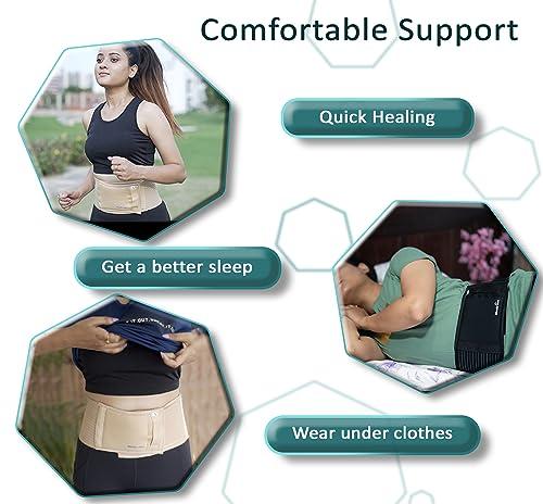 Wonder Care Wonder Care Polyester Umbilical Hernia Belt Hernia Support Brace with Removable Compression Pad Navel Hernia Pain Relief for Men & Women (4XL)